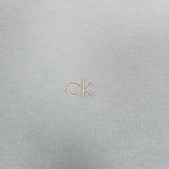 Calvin Klein Mens Classic Quarter-Zip Pullover XL Light Blue Cotton - Picture 5 of 8